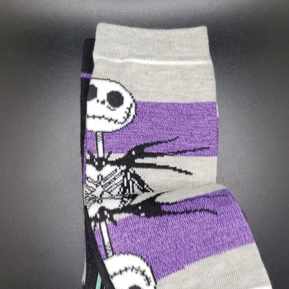 𝅺the nightmare before Christmas crew socks Jack and Sally